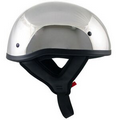 Outlaw Chrome Motorcycle Skull Cap Half Helmet